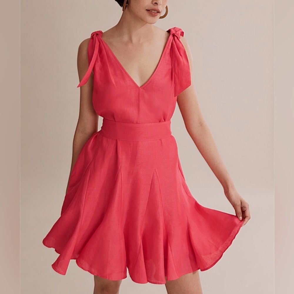 🐣NWOT Women’s Chic Pink V-Neck Mini Dress